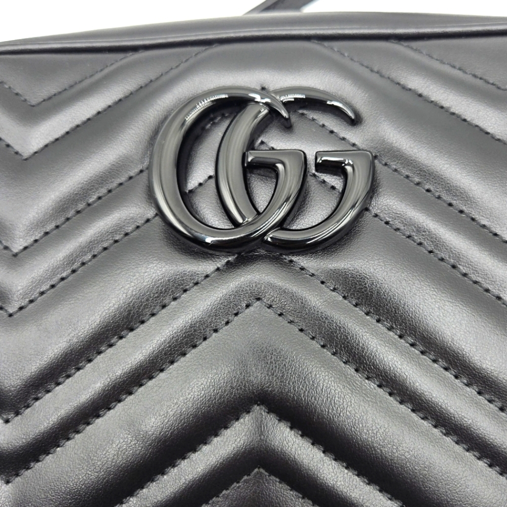 GUCCI GG Marmont Shoulder/Crossbody Black Leather/Hardware - COA included - Picture 15 of 16